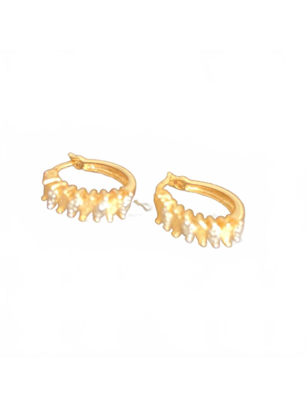 Vintage 750,585,925 Gf CZ earrings